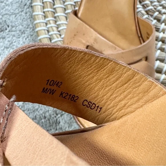 Kork-Ease Women’s Deborah Leather Studded Sandals Heeled Chunky in Tan 10 - Picture 16 of 16